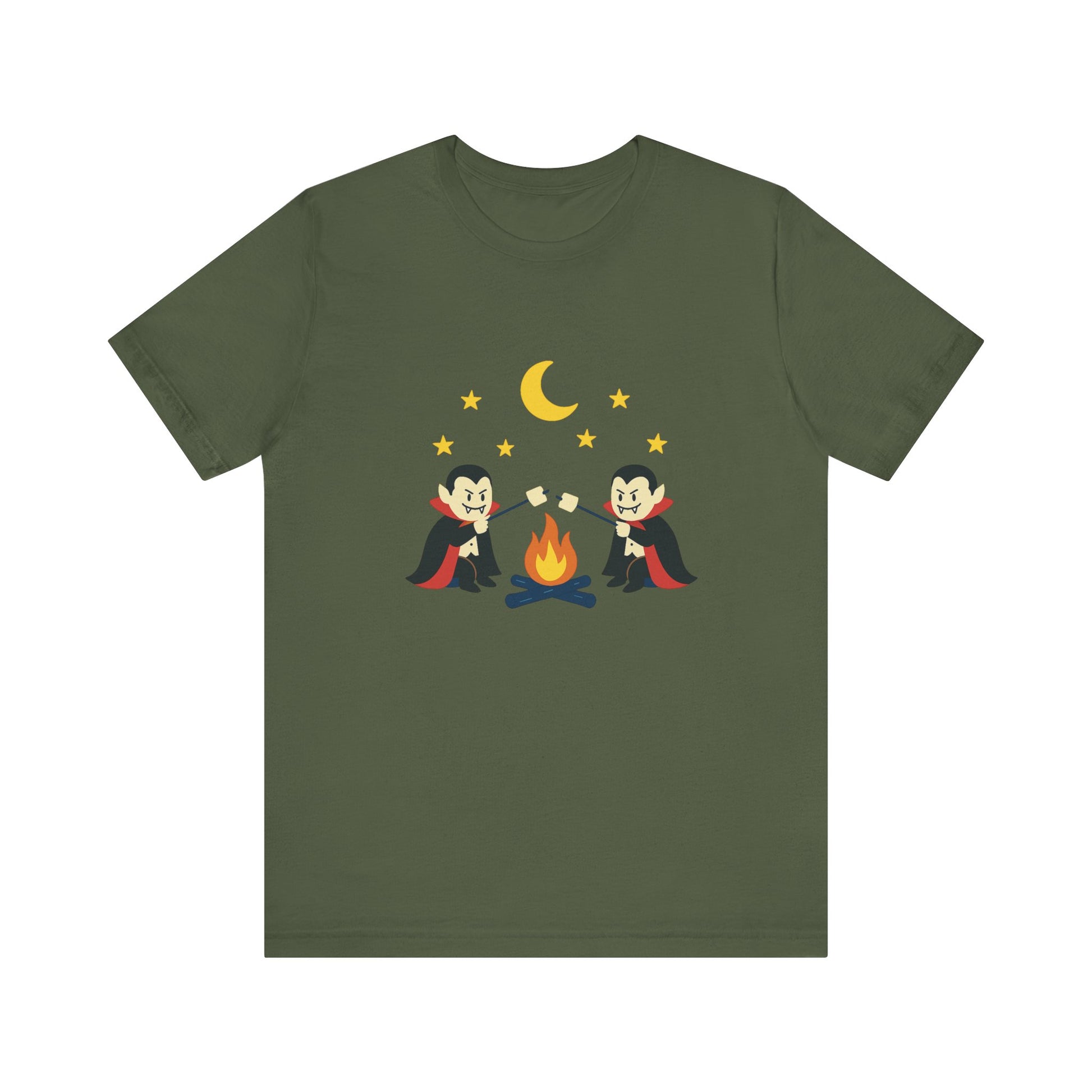 Camping Dracula Tee, Halloween Shirt, Spooky Camping Top - PopCultureByDesign36