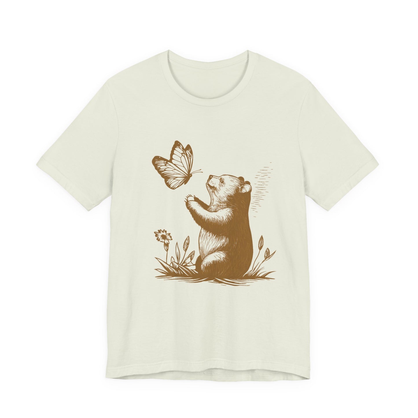 Bear Butterfly Shirt,Vintage Retro Bear Shirt, Cute Butterfly Tshirt - PopCultureByDesign36