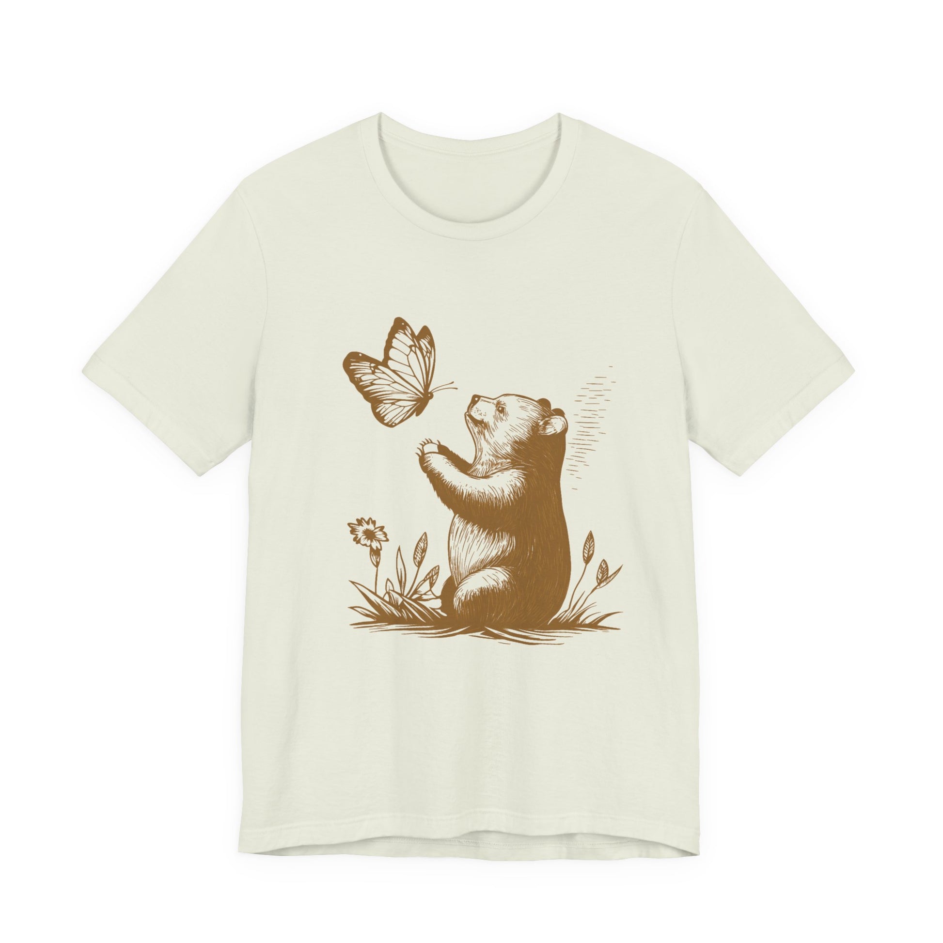 Bear Butterfly Shirt,Vintage Retro Bear Shirt, Cute Butterfly Tshirt - PopCultureByDesign36