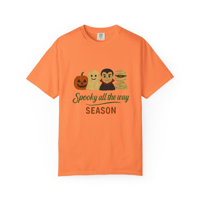 Spooky All The Way Halloween T-shirt, Pumpkin, Ghost, Dracula, Mummy Shirt - PopCultureByDesign36