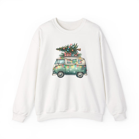 Jingle All The Way Sweatshirt, Christmas Family Sweater, Christmas Van Sweatshirt - PopCultureByDesign36