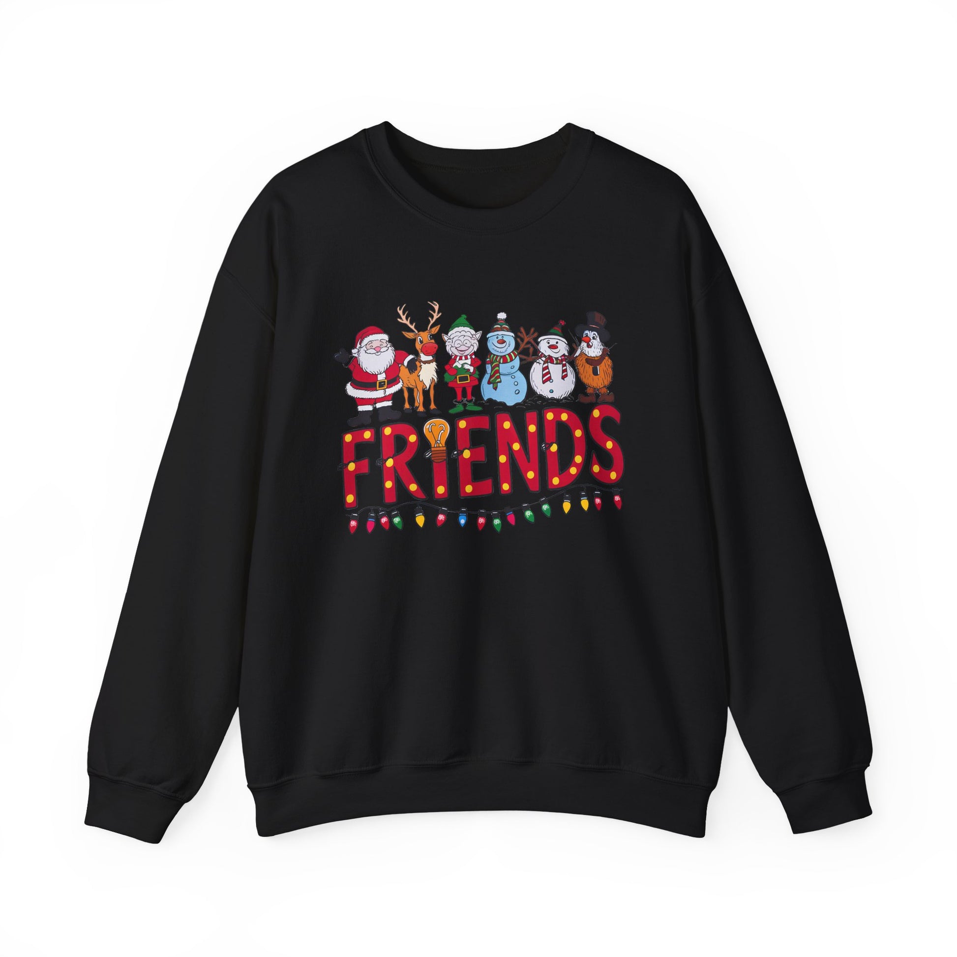 Christmas Santa and Friends Sweatshirt, Holiday Festive Crewneck - PopCultureByDesign36