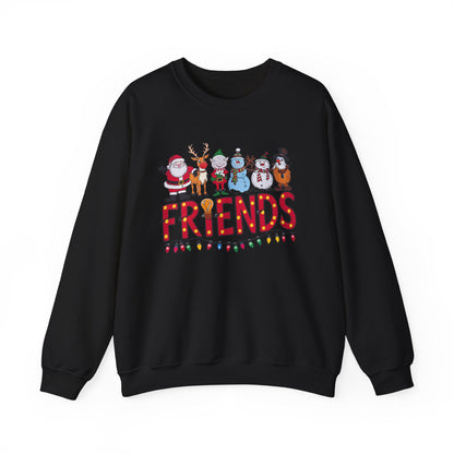 Christmas Santa and Friends Sweatshirt, Holiday Festive Crewneck - PopCultureByDesign36