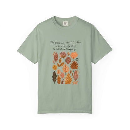 Boho Poem Fall Leaves T-shirt, Fall Shirt, Unisex Fall Top