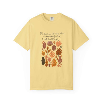 Boho Poem Fall Leaves T-shirt, Fall Shirt, Unisex Fall Top