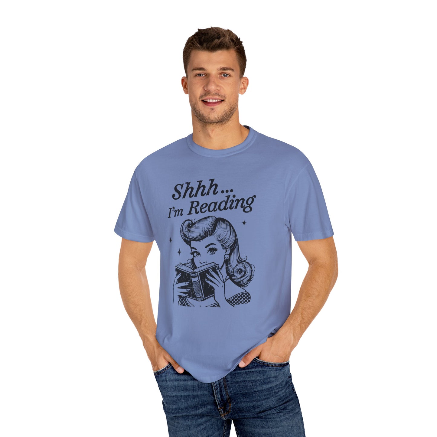 Shh I'm reading Comfort Colors® Unisex T-shirt, Book Lover Tee - PopCultureByDesign36