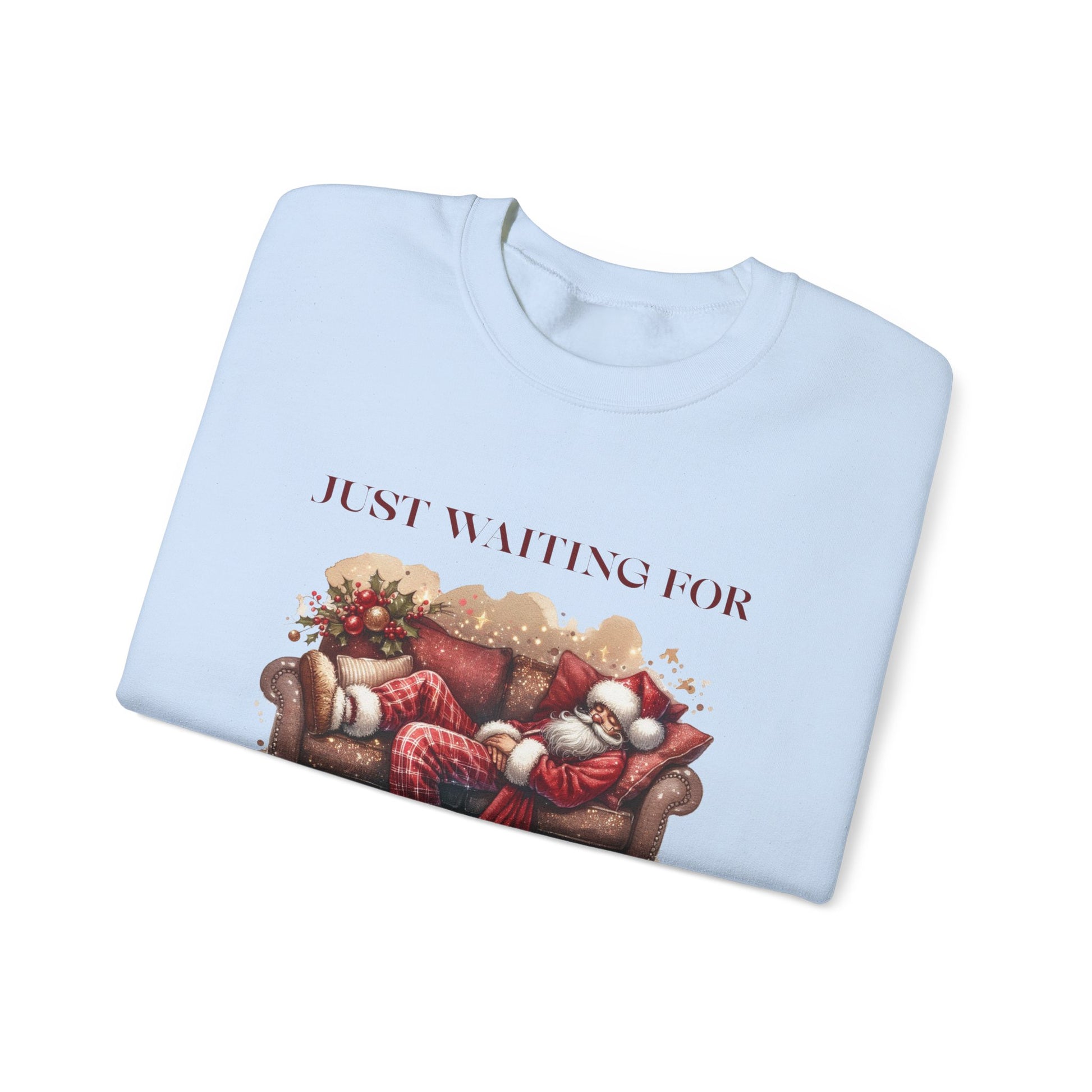 Just Waiting For Christmas Sweatshirt,Santa Clause Shirt ,Funny Christmas Shirt - PopCultureByDesign36