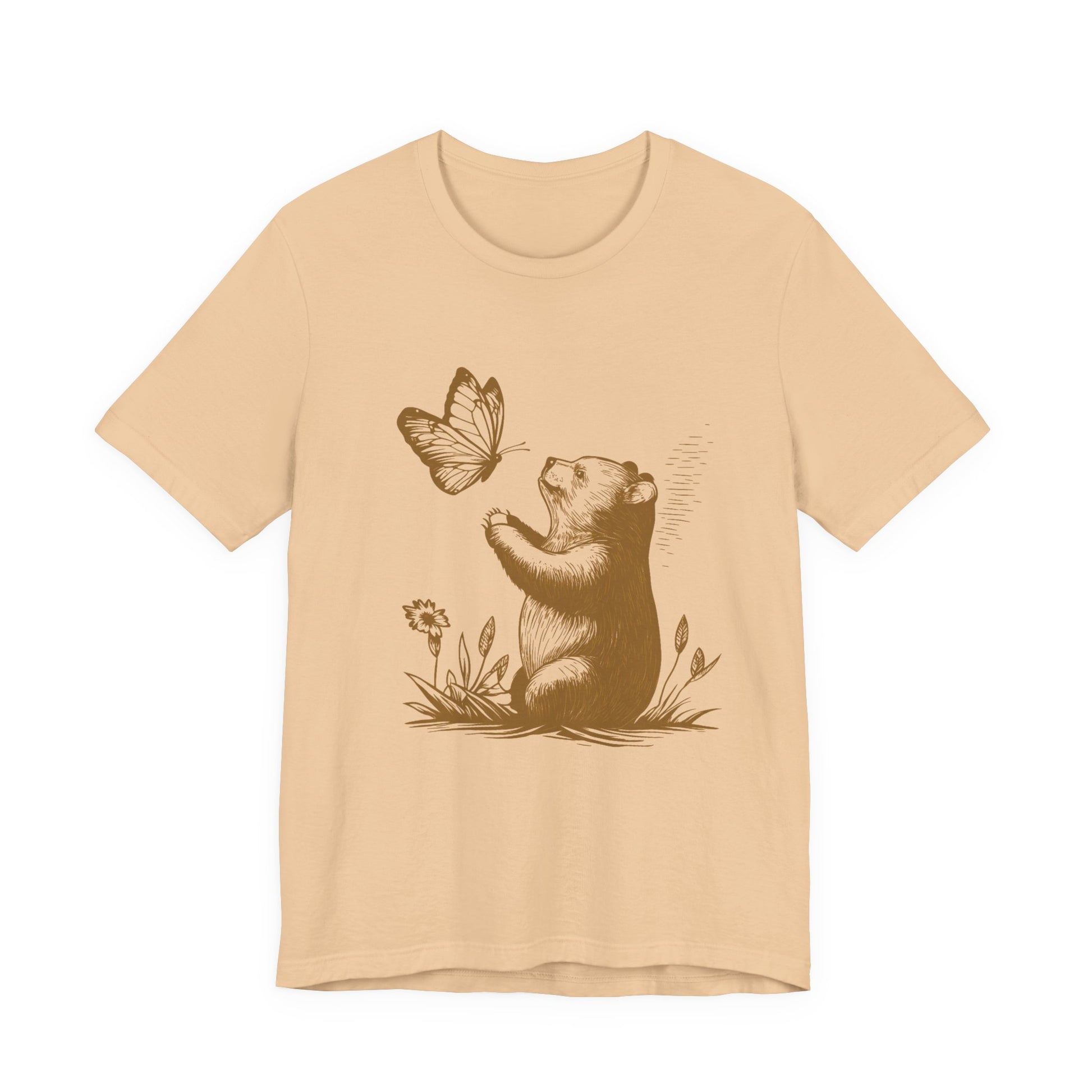 Bear Butterfly Shirt,Vintage Retro Bear Shirt, Cute Butterfly Tshirt - PopCultureByDesign36