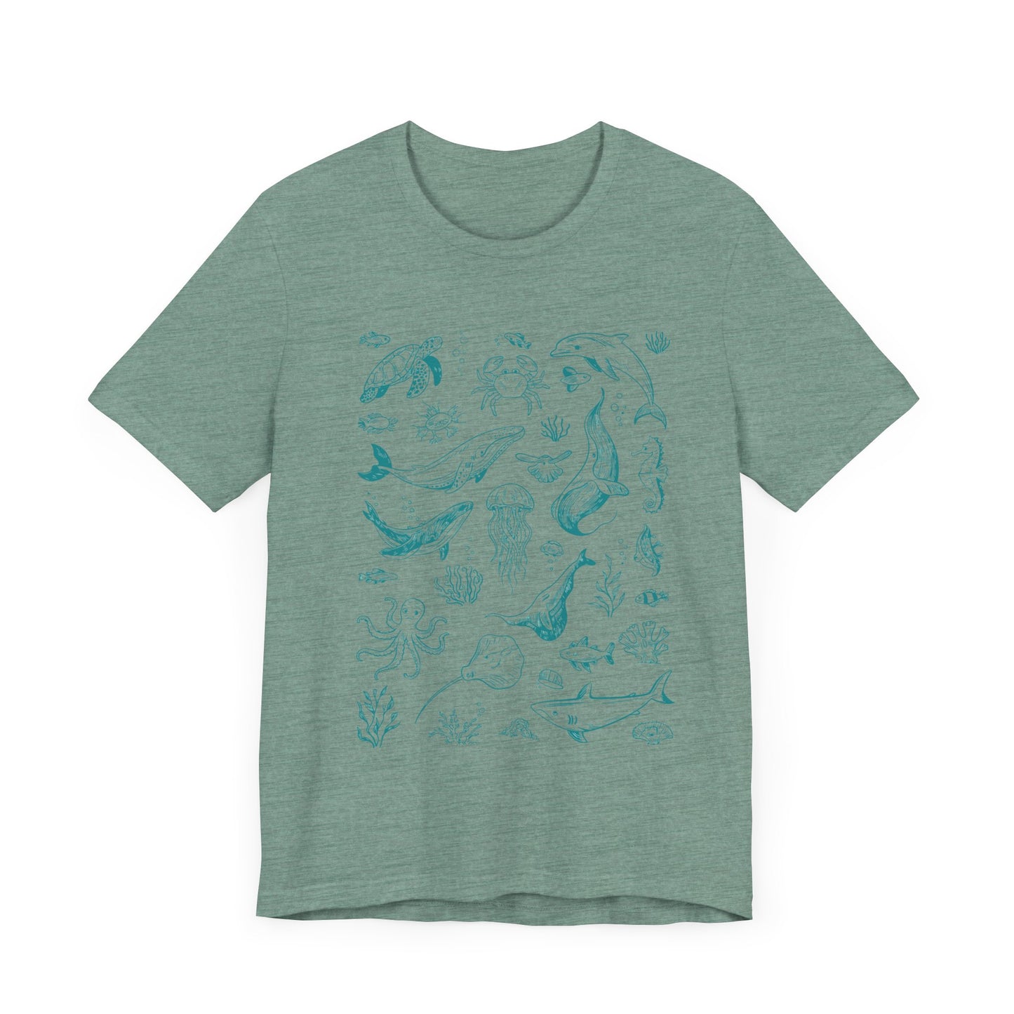 Vintage Ocean Tattoo Style T-Shirt, Retro Ocean Shirt, Ocean Shirt For Men - PopCultureByDesign36