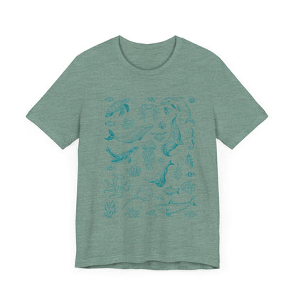 Vintage Ocean Tattoo Style T-Shirt, Retro Ocean Shirt, Ocean Shirt For Men - PopCultureByDesign36