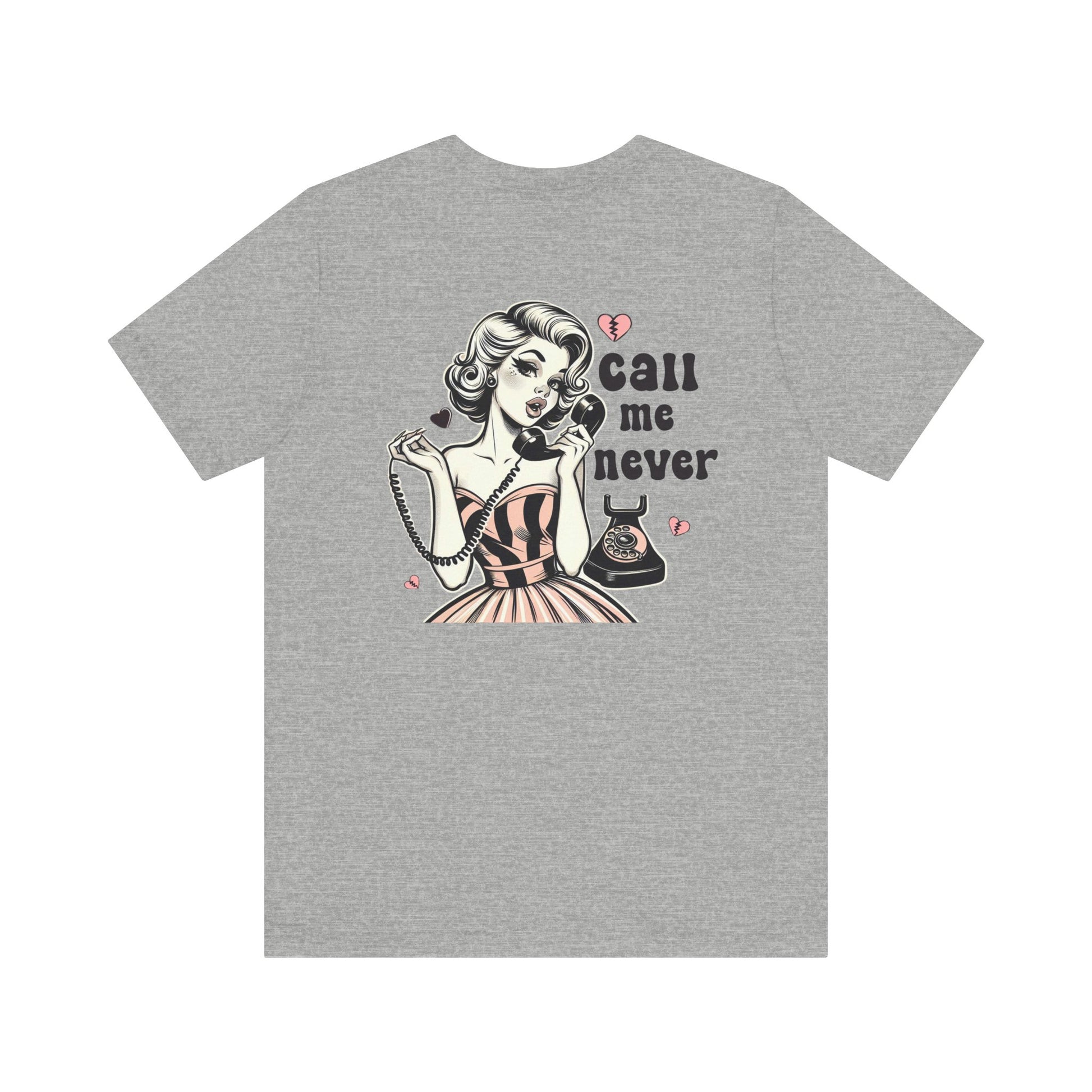 Call Me Never Back Shirt, Retro Valentine's Day Shirt, Anti Valentine Shirt - PopCultureByDesign36