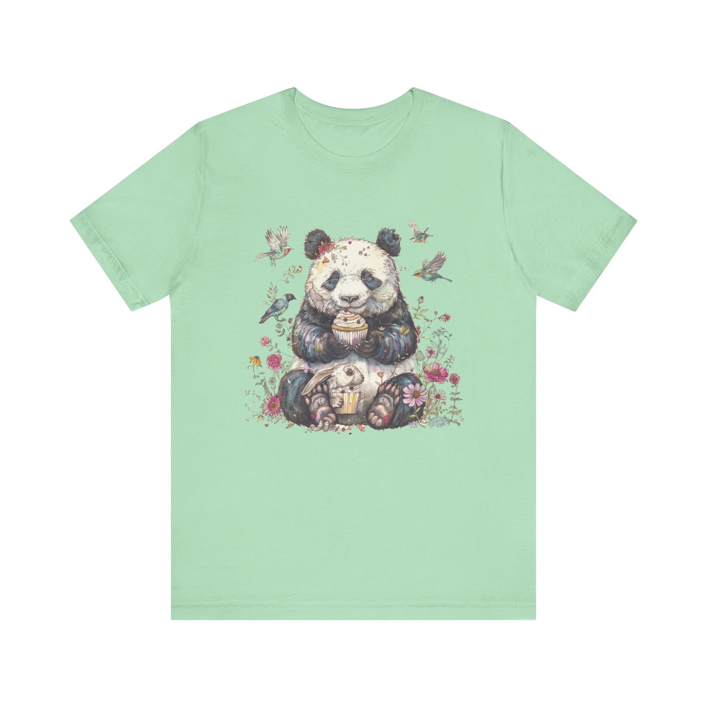 Cute Panda Eating Cupcake Shirt, Panda Tshirt Girls, Panda Lover Shirt - PopCultureByDesign36