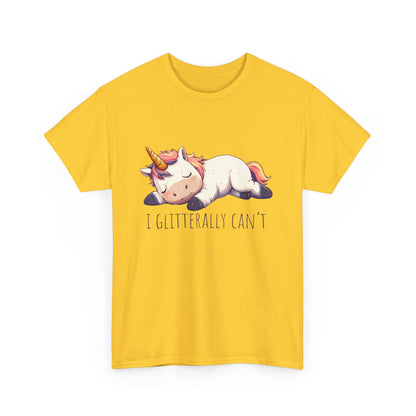 I glitterly can't, cute unicorn shirt, lazy unicorn shirt, funny unicorn shirt - PopCultureByDesign36