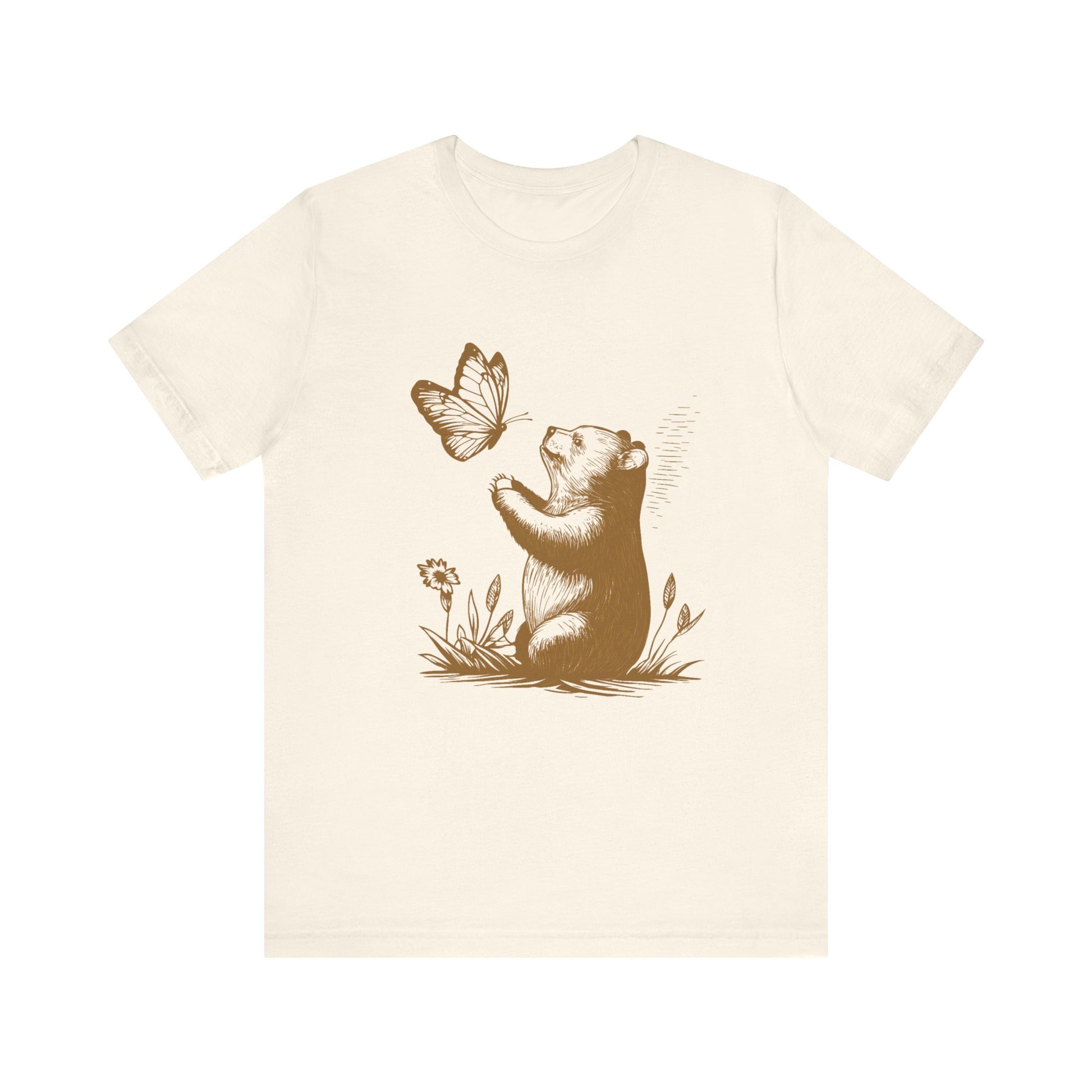 Bear Butterfly Shirt,Vintage Retro Bear Shirt, Cute Butterfly Tshirt - PopCultureByDesign36