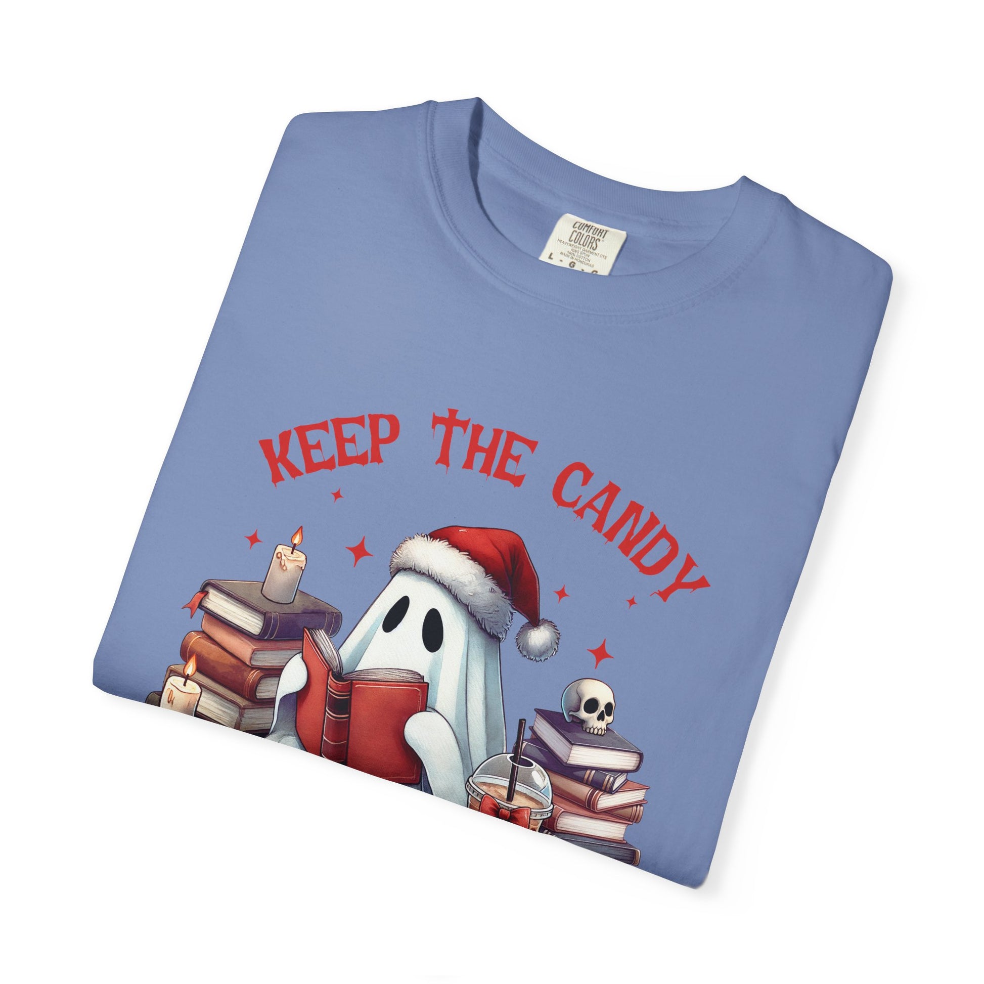 Retro Ghost Reading Books shirt, Librarian Ghost Halloween, Halloween Tee - PopCultureByDesign36