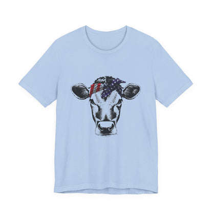 Highland Cow shirt, American Flag Shirt, Funny Cow Shirt, Independence Day - PopCultureByDesign36