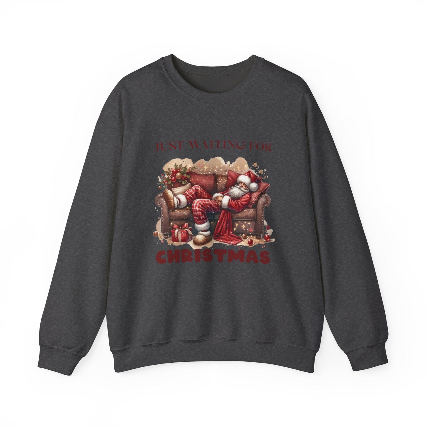 Just Waiting For Christmas Sweatshirt,Santa Clause Shirt ,Funny Christmas Shirt - PopCultureByDesign36
