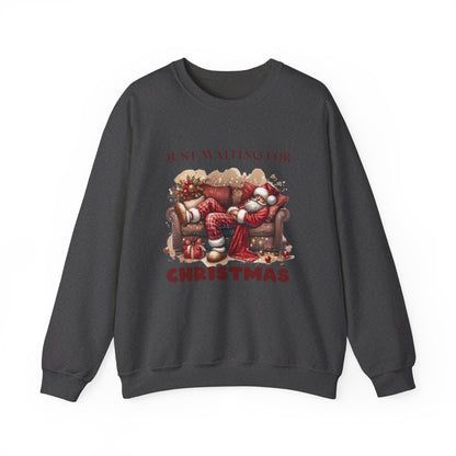Just Waiting For Christmas Sweatshirt,Santa Clause Shirt ,Funny Christmas Shirt - PopCultureByDesign36