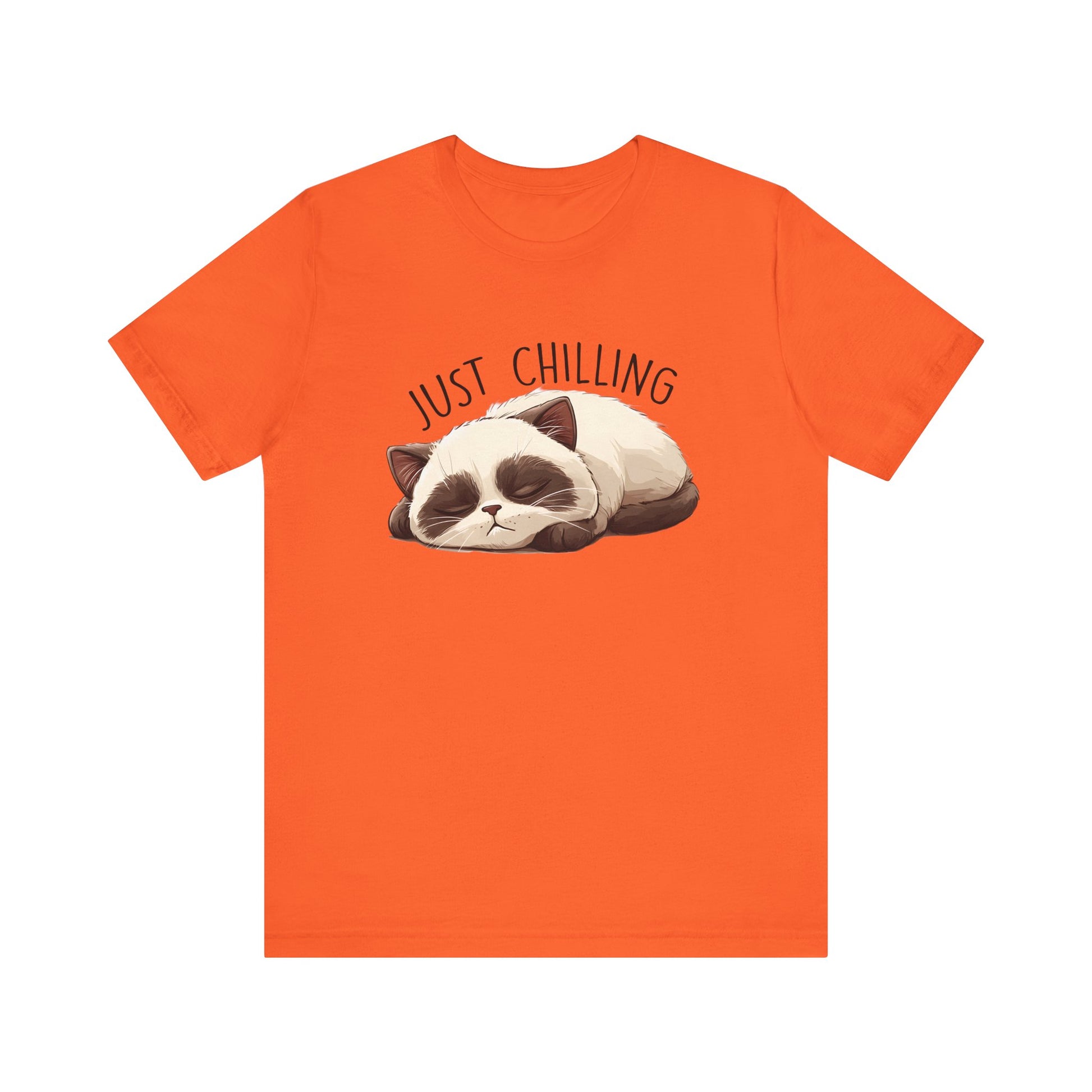 Just Chilling, Lazy Cat Shirt, Cute Cat Shirt, Cat Lover Gift, Funny Cat Shirt - PopCultureByDesign36