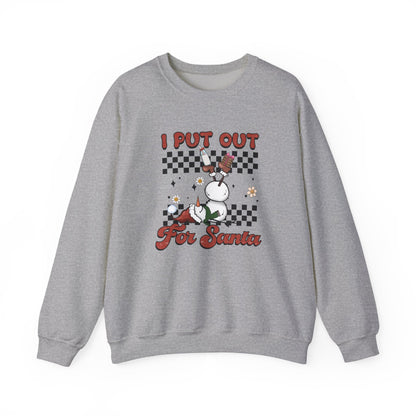 I Put Out For Santa Sweatshirt, Funny Christmas Sweatshirt, Funny Santa Sweatshirt - PopCultureByDesign36