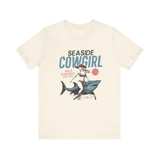 Seaside cowgirl retro summer Shirt, Western beach Shirt, Wild sunkissed Shirt - PopCultureByDesign36