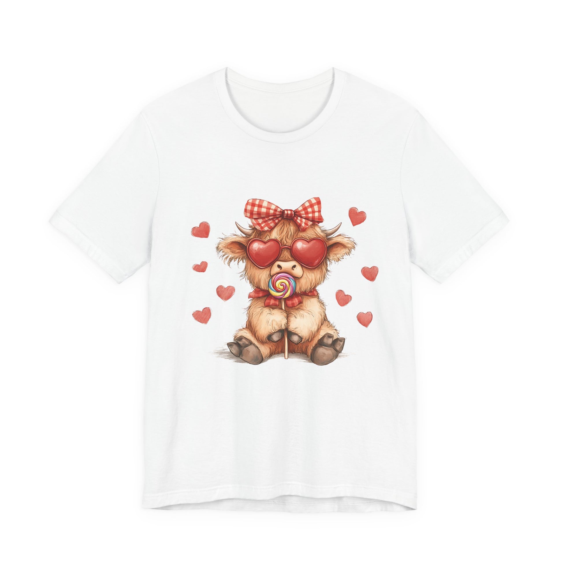 Valentines Highland Cow Shirt, Highland Cow Valentines Shirt, Cow Lover - PopCultureByDesign36