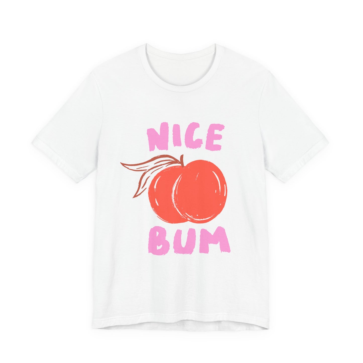Nice Bum Peach Shirt, Cute Fruit Graphic T-Shirt, Food Lover Tee - PopCultureByDesign36
