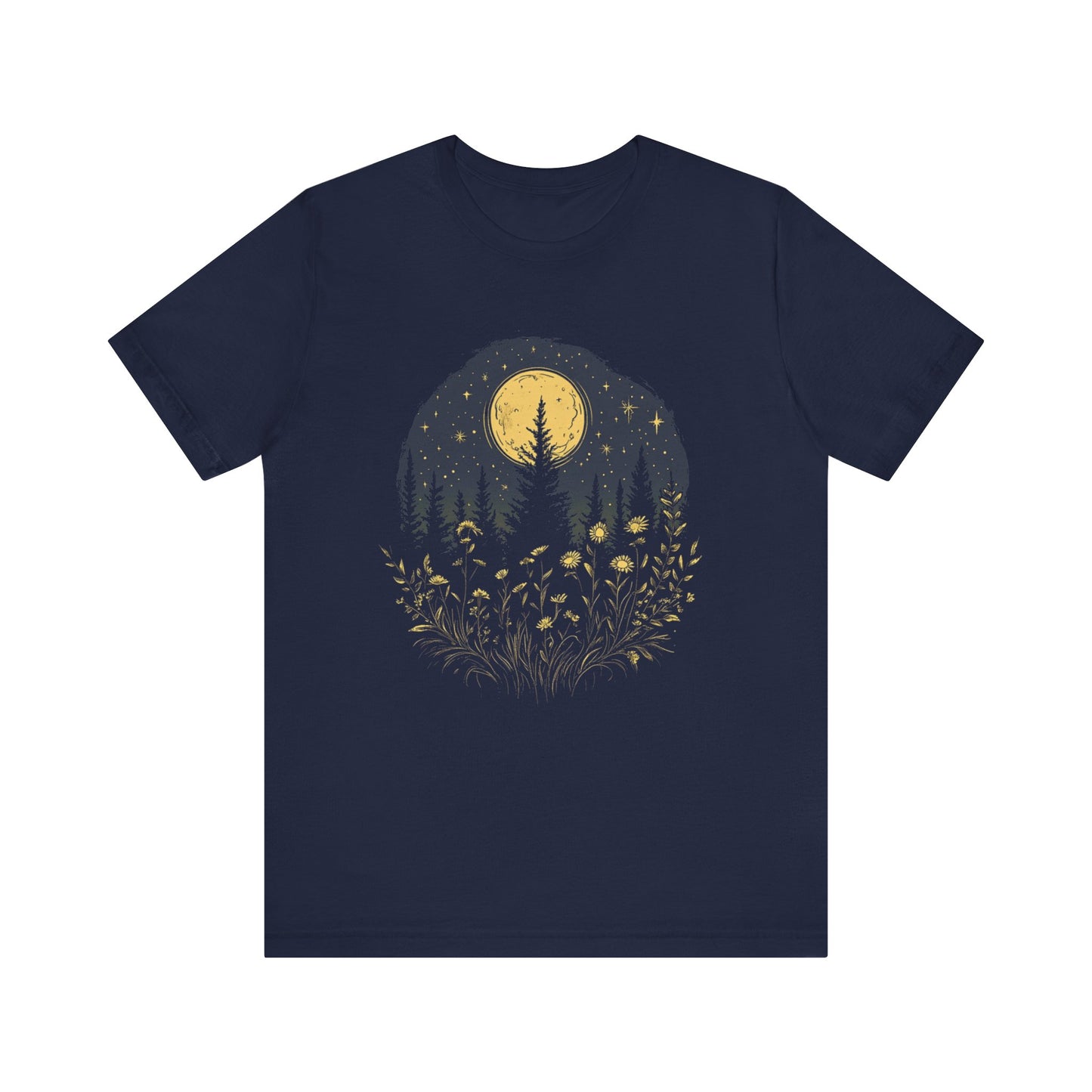 Mystic Moon And Flowers Shirt, Mystical Moon Phase Shirt, Boho Vintage Moon - PopCultureByDesign36