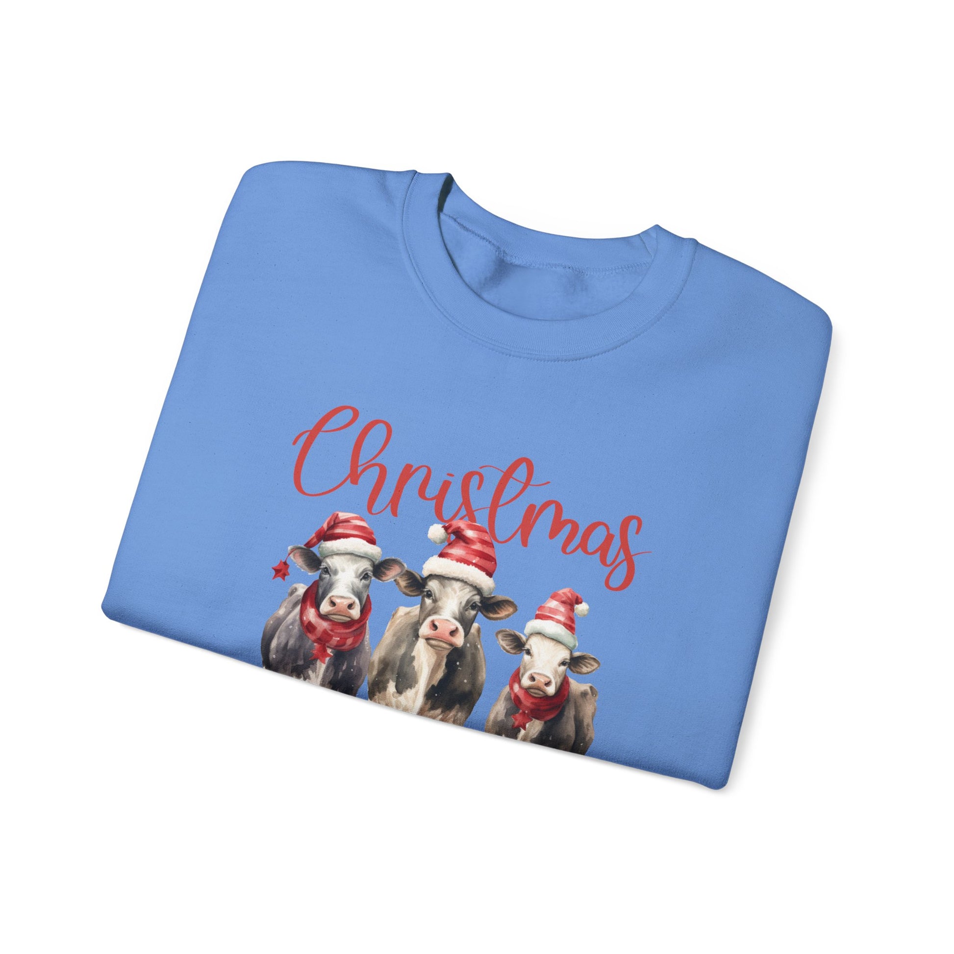 Christmas In The Barn, Cute Cow Christmas shirt, Country Farm Christmas Sweatshirt - PopCultureByDesign36