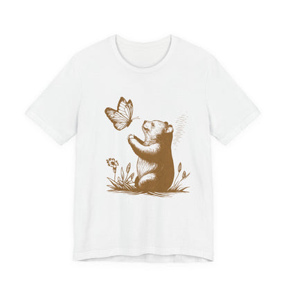 Bear Butterfly Shirt,Vintage Retro Bear Shirt, Cute Butterfly Tshirt - PopCultureByDesign36