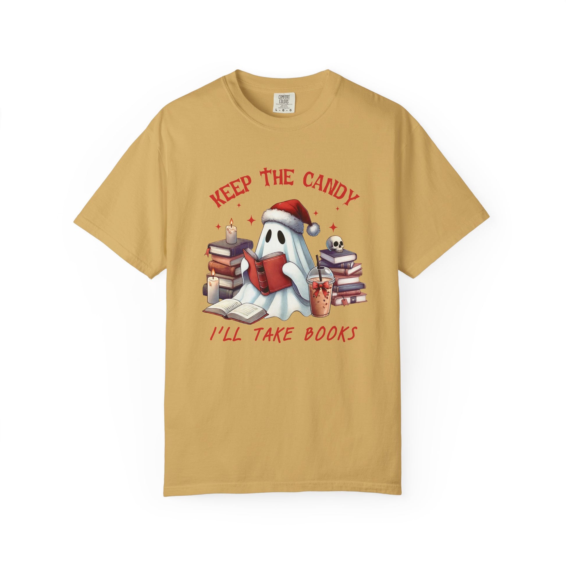 Retro Ghost Reading Books shirt, Librarian Ghost Halloween, Halloween Tee - PopCultureByDesign36