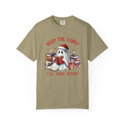 Retro Ghost Reading Books shirt, Librarian Ghost Halloween, Halloween Tee - PopCultureByDesign36