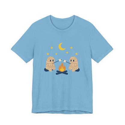 Camping Mummy Tee, Halloween Shirt, Spooky Camping Top - PopCultureByDesign36