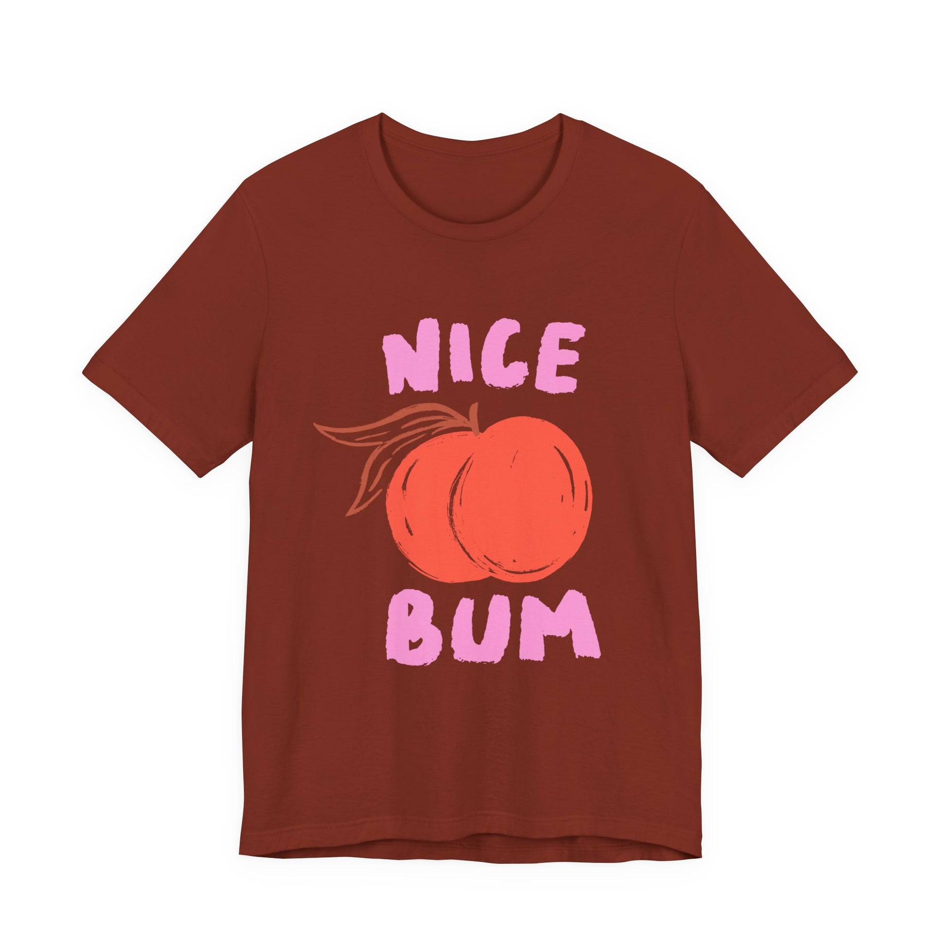 Nice Bum Peach Shirt, Cute Fruit Graphic T-Shirt, Food Lover Tee - PopCultureByDesign36