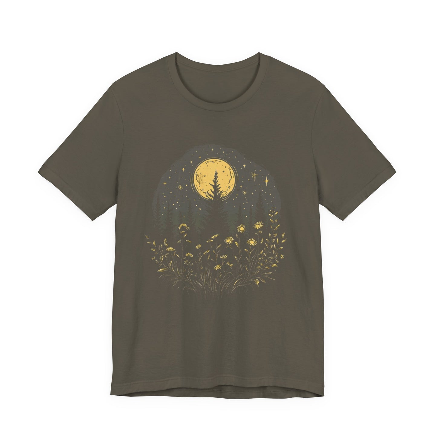 Mystic Moon And Flowers Shirt, Mystical Moon Phase Shirt, Boho Vintage Moon - PopCultureByDesign36