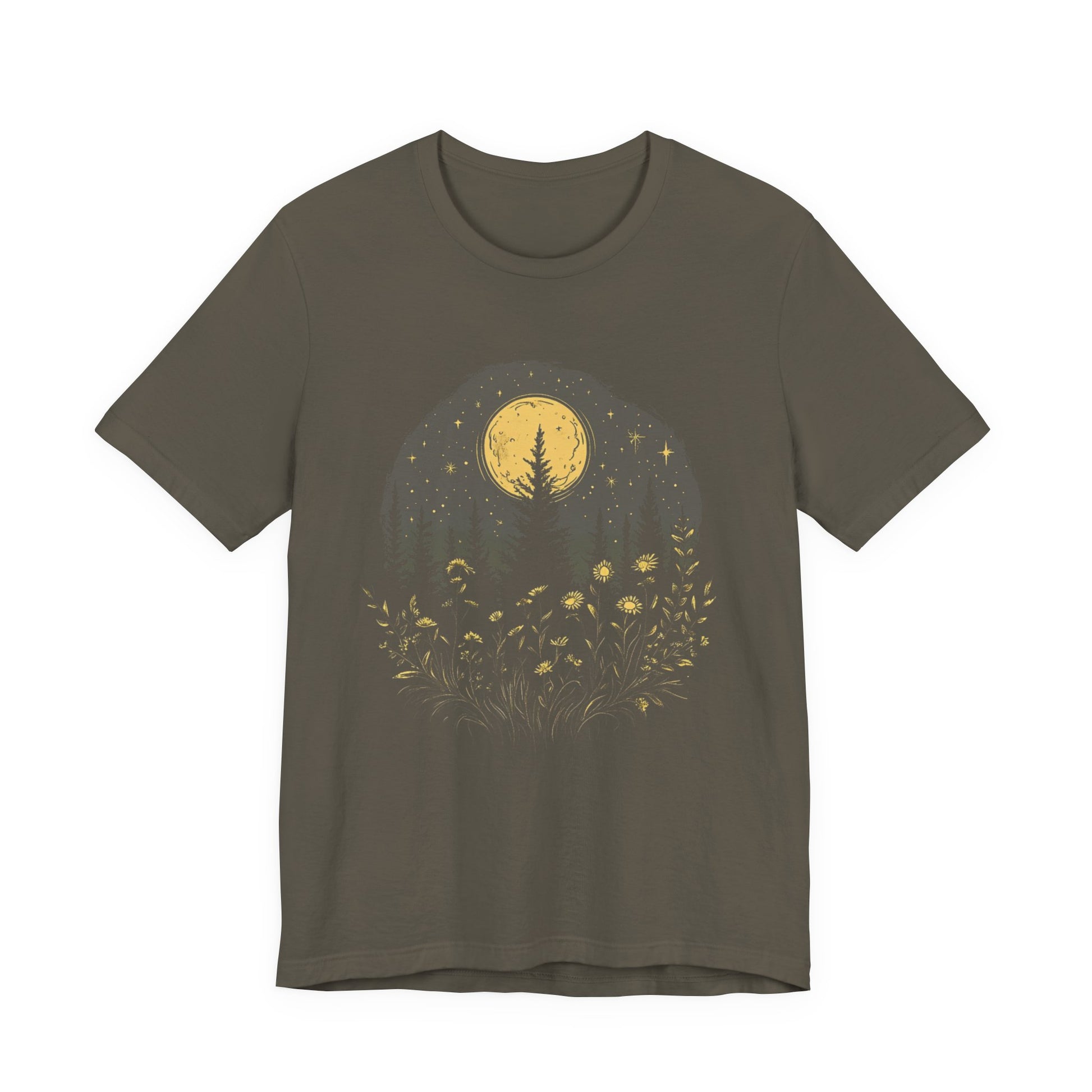 Mystic Moon And Flowers Shirt, Mystical Moon Phase Shirt, Boho Vintage Moon - PopCultureByDesign36