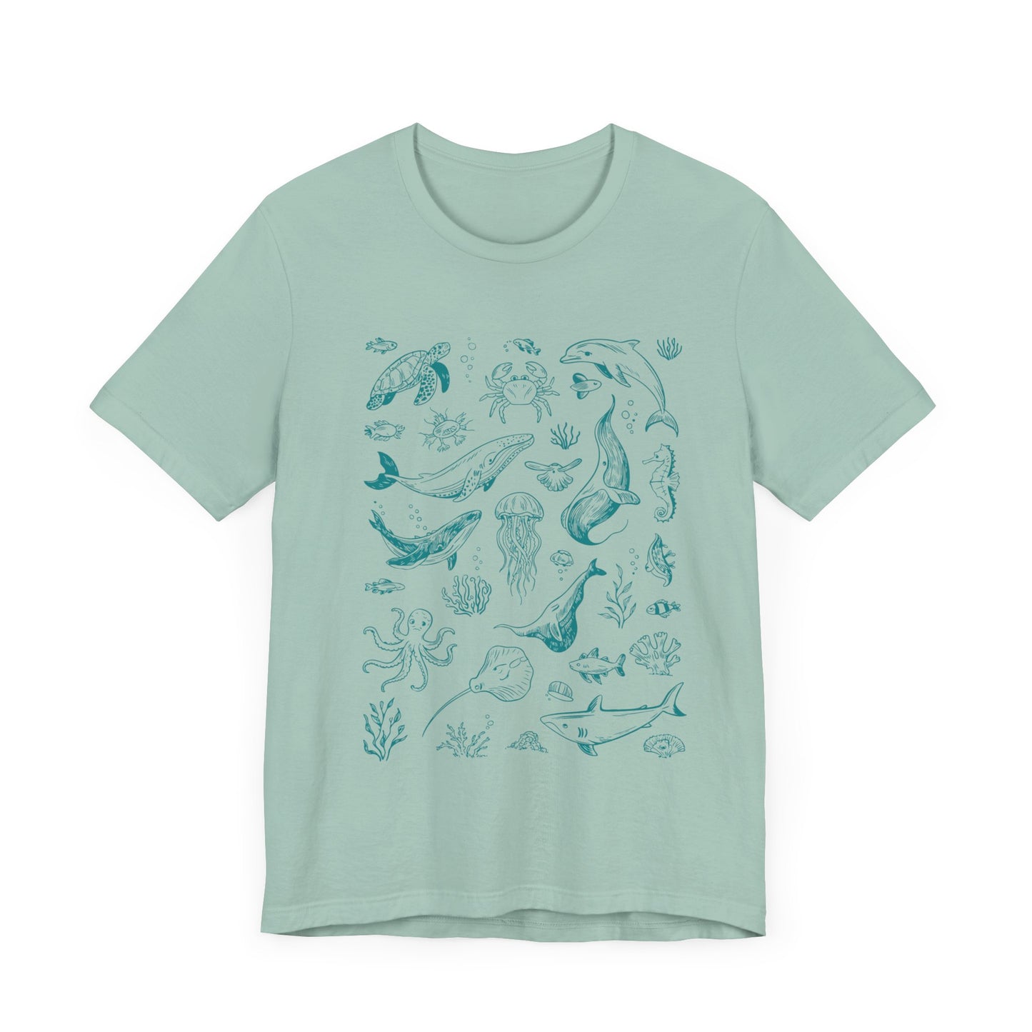 Vintage Ocean Tattoo Style T-Shirt, Retro Ocean Shirt, Ocean Shirt For Men - PopCultureByDesign36