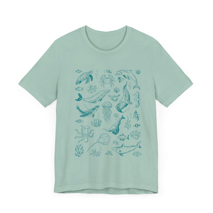 Vintage Ocean Tattoo Style T-Shirt, Retro Ocean Shirt, Ocean Shirt For Men - PopCultureByDesign36