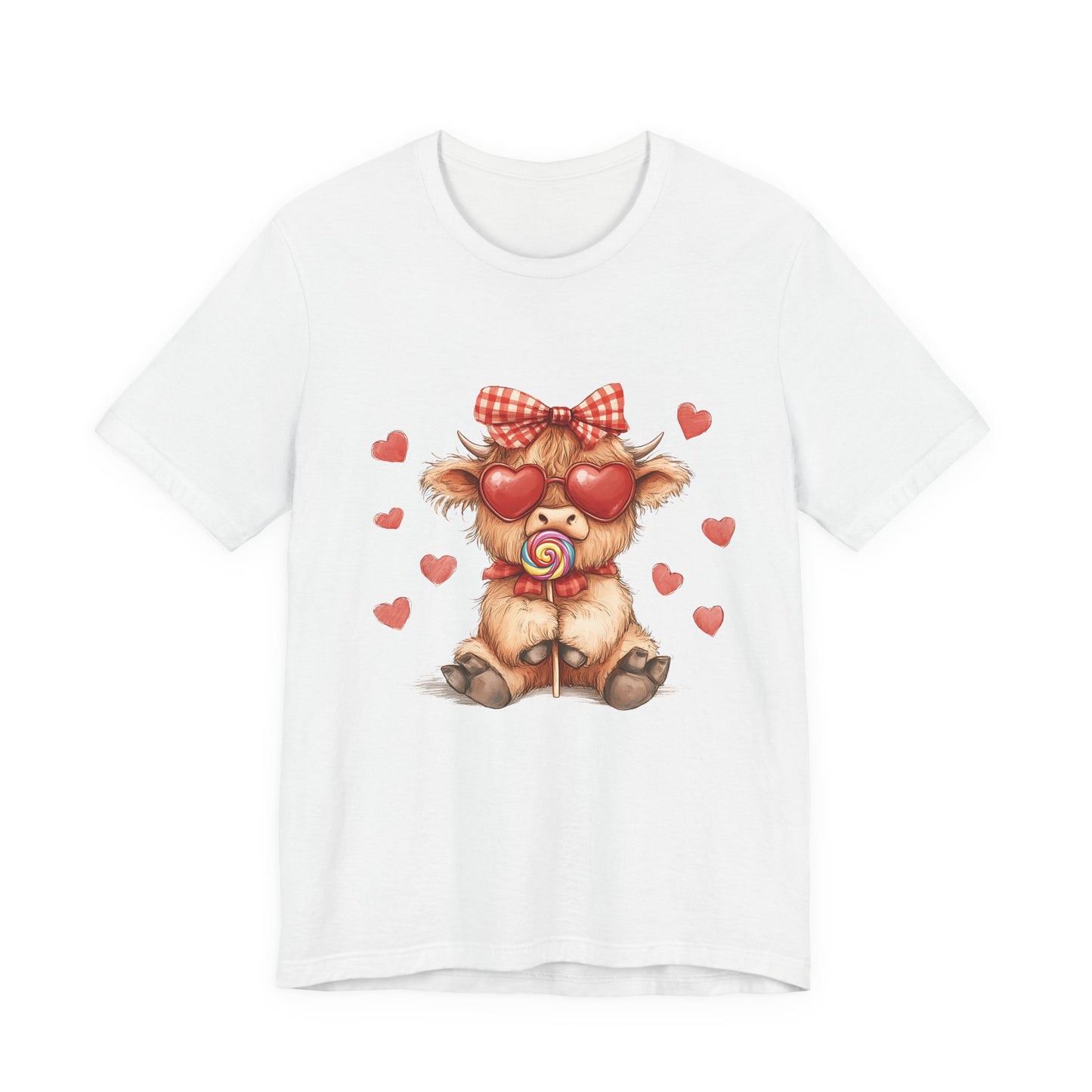 Valentines Highland Cow Shirt, Highland Cow Valentines Shirt, Cow Lover - PopCultureByDesign36