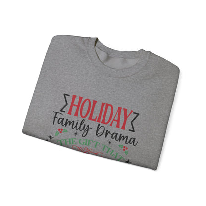 Holiday Family Drama The Gift That Keeps Giving Sweatshirt, Family Matching - PopCultureByDesign36