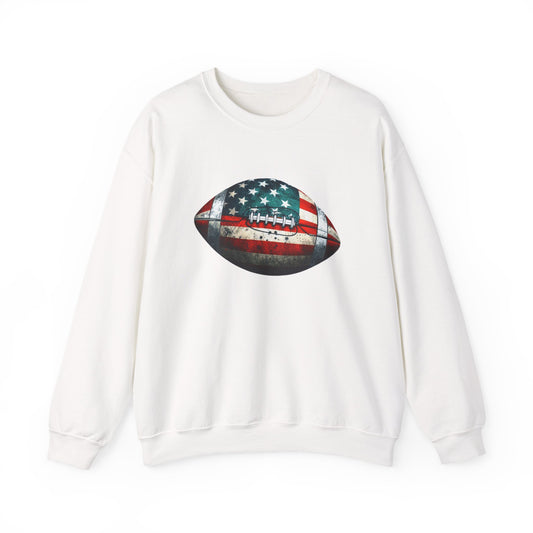 Patriotic Football Sweatshirt, Football Mom, Gameday Sweatshirt - PopCultureByDesign36