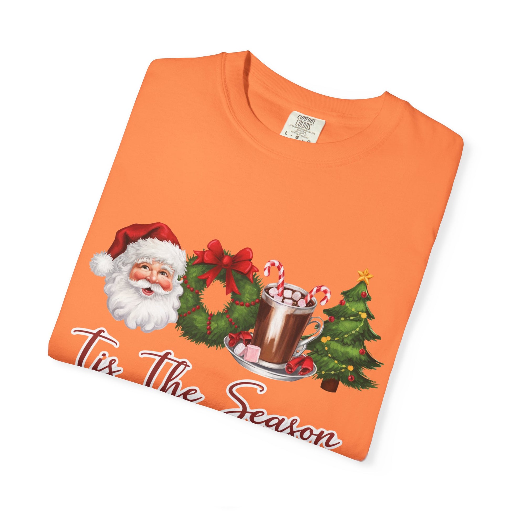 Comfort Colors® Retro Christmas, Tis the Season, Santa Claus Watercolor Christmas - PopCultureByDesign36