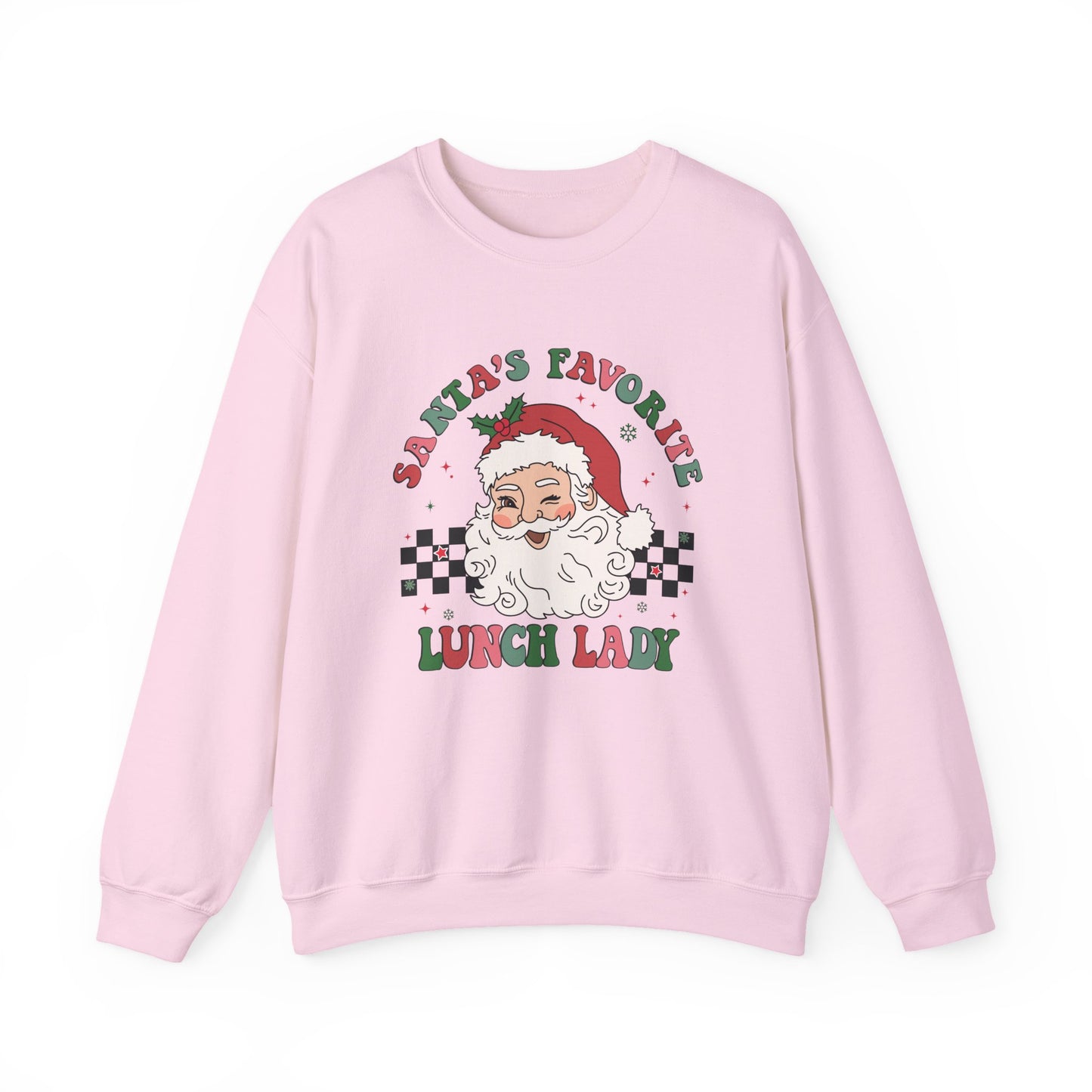 Santas Favorite Lunch Lady, Retro Santa Sweatshirt, Cute School Santa - PopCultureByDesign36