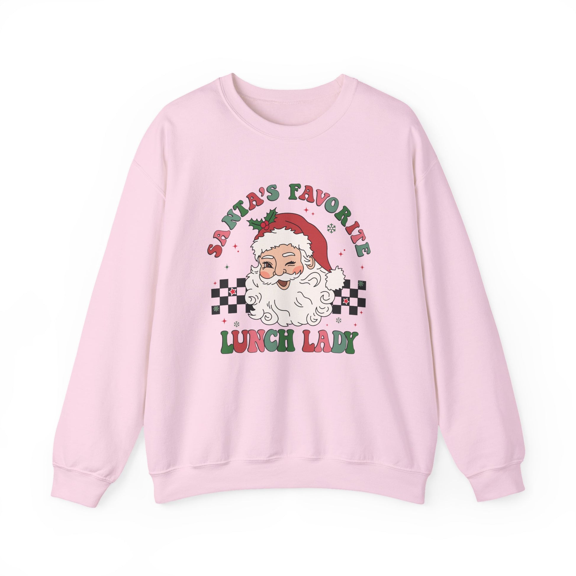 Santas Favorite Lunch Lady, Retro Santa Sweatshirt, Cute School Santa - PopCultureByDesign36