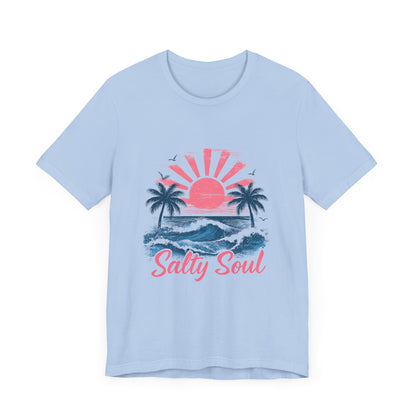 Retro Salty Soul Shirt, Summer Salty Soul T-shirt, Trendy Summer Shirt - PopCultureByDesign36