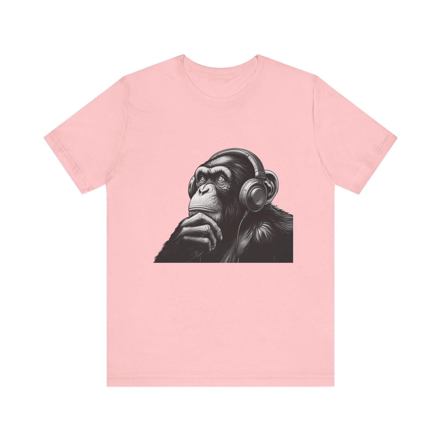 Chimpanzee Wearing Headphones Shirt, Pop Art Fans, Music Lover Shirt - PopCultureByDesign36