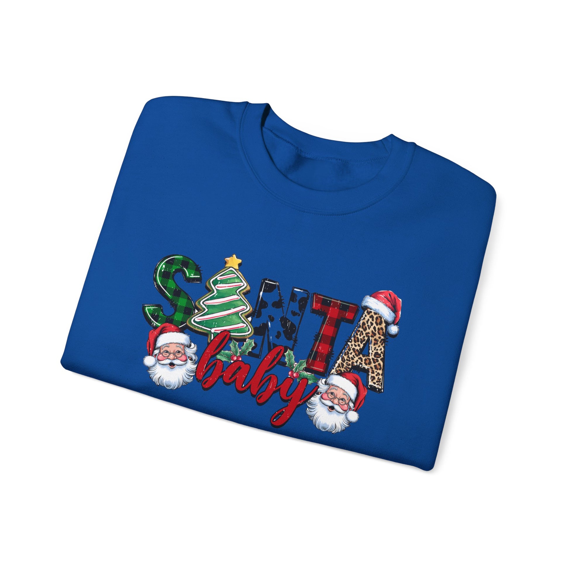 Santa Baby Sweatshirt, Merry Christmas Sweater, Retro Santa Sweatshirt - PopCultureByDesign36