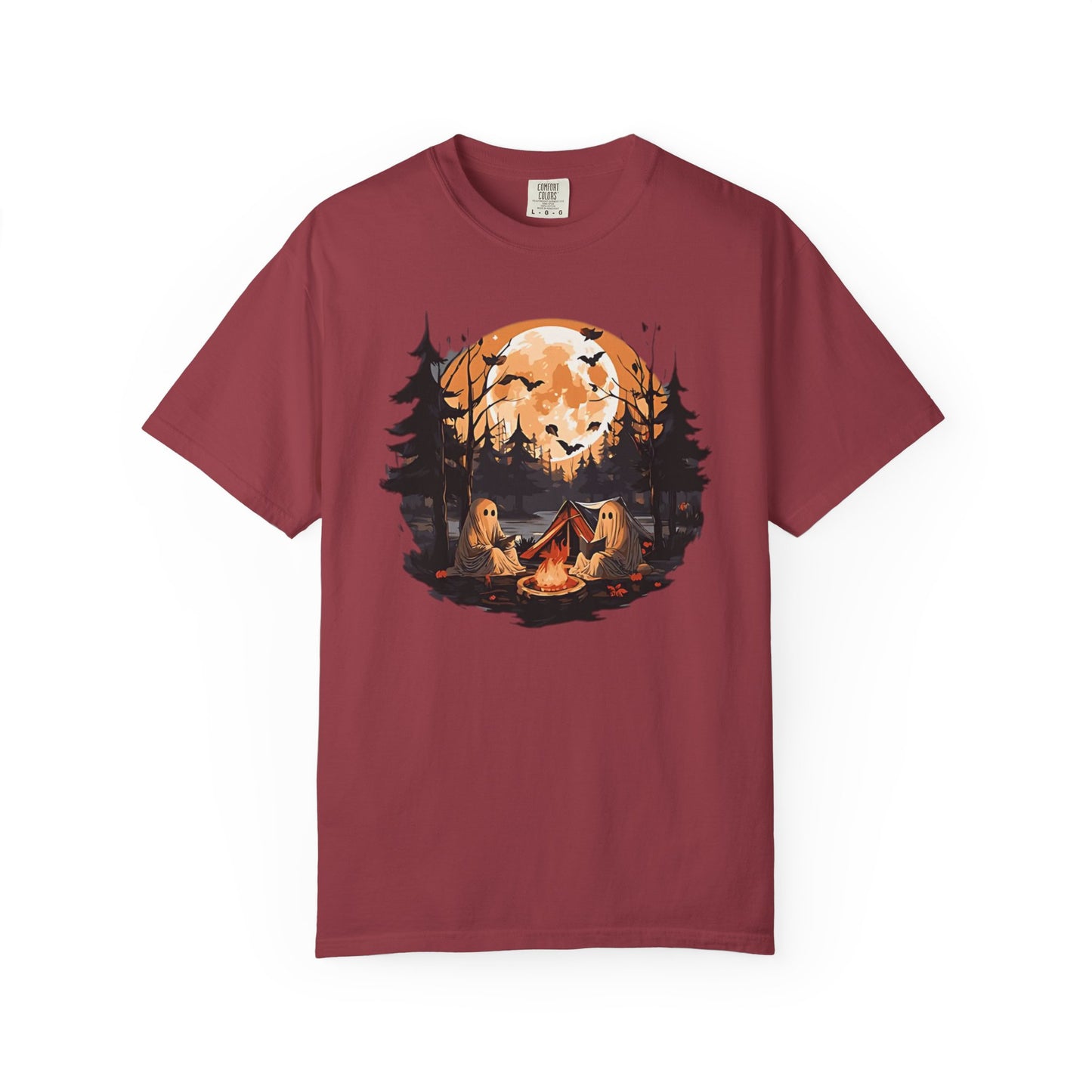 Cute Ghost Shirt, ghost reading Shirt, Cute campfire ghost - PopCultureByDesign36