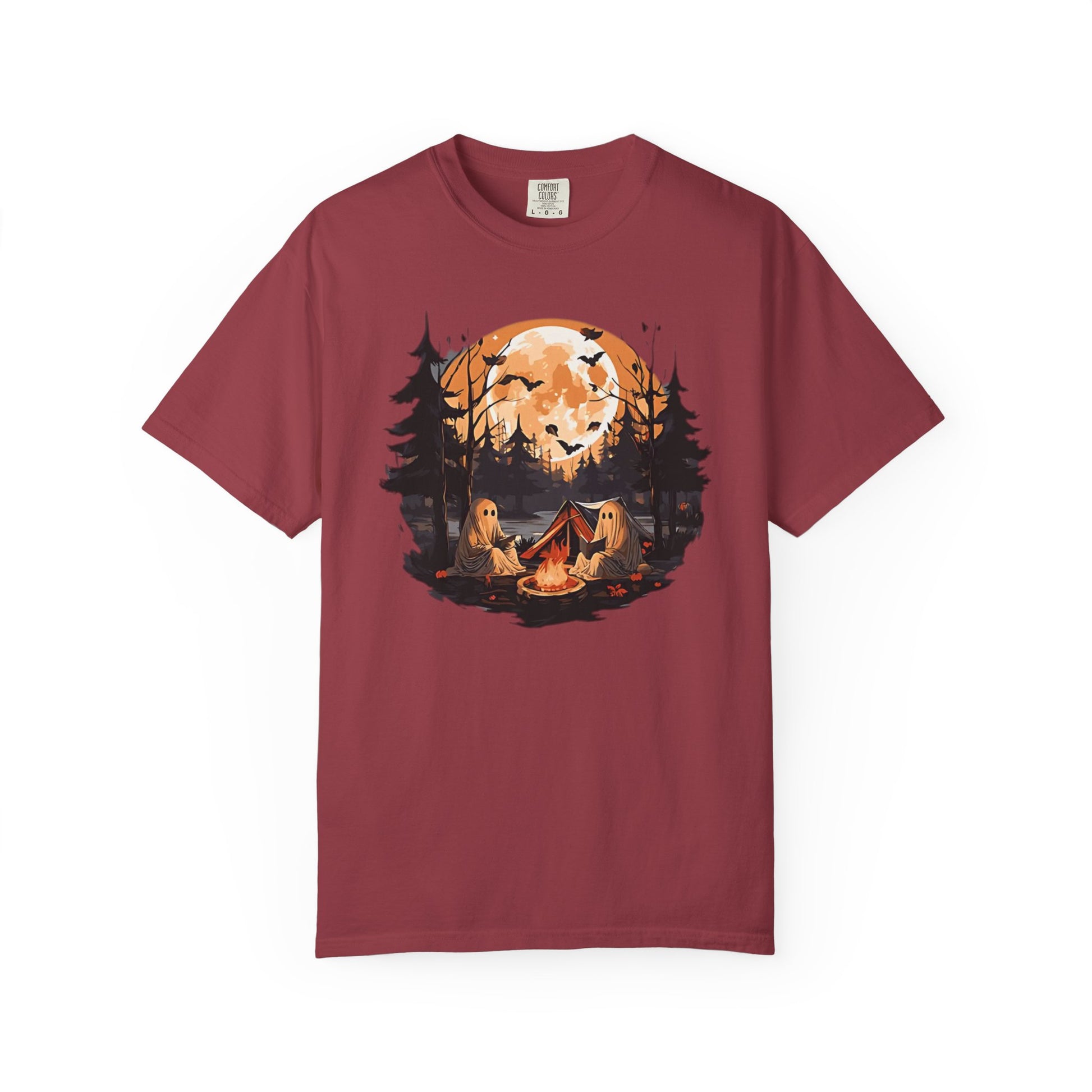 Cute Ghost Shirt, ghost reading Shirt, Cute campfire ghost - PopCultureByDesign36