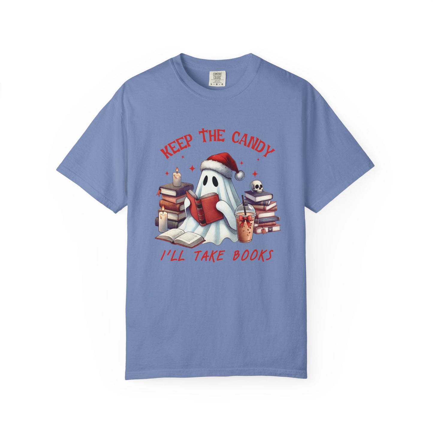 Retro Ghost Reading Books shirt, Librarian Ghost Halloween, Halloween Tee - PopCultureByDesign36